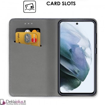 Telone atverčiamas dėklas - juodas (Samsung S21 Fe)